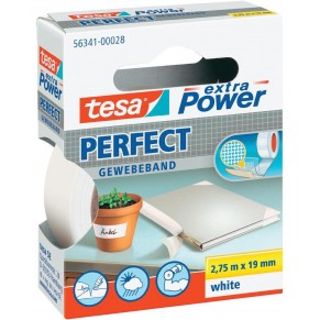 TESA Gewebeband 56341 Extra Power Perfect 19 mm x 2,75 m weiß
