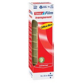 TESA Klebefilm Box 57370 10 Rollen 15 mm x 10 m transparent