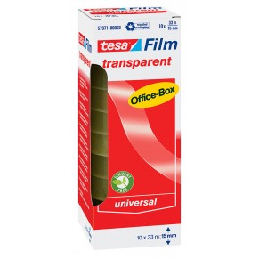 TESA Klebefilm Box 57371 10 Rollen 15 mm x 33 m transparent