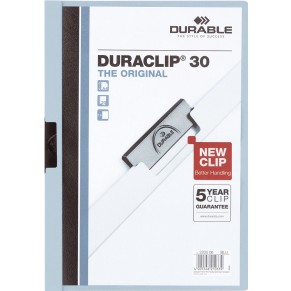 DURABLE Klemm-Mappe 2200 Duraclip A4 für 30 Blatt blau