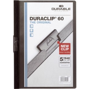 DURABLE Klemm-Mappe 2209 Duraclip A4 für 60 Blatt schwarz