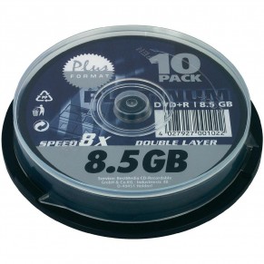 DVD+R DL Rohling 8,5 GB 10 Stück blau