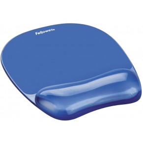 FELLOWES Handgelenkauflage mit Mauspad Crystal Gel blau