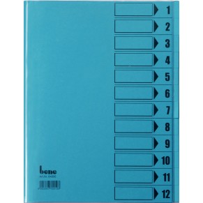 BENE Ordnungsmappe 84800 A4 mit 12 Fächern intensivblau