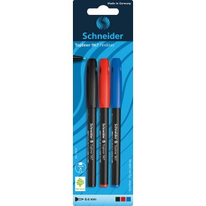 SCHNEIDER Fineliner 967 Topliner 3 Stück im Blister mehrere Farben