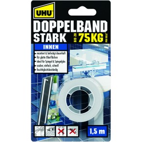 UHU Doppel-Klebeband 46855 150 x 1,9 cm extrastark weiß