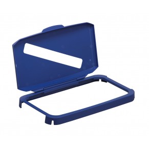 DURABLE Klappdeckel Durabin Hinged Lid mit Einwurfschlitz blau