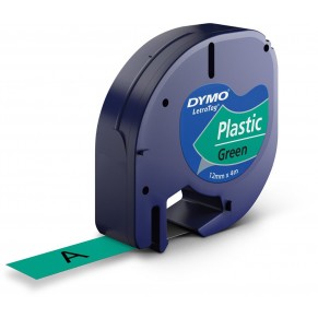 DYMO Letra-Band S0721640 12 mm x 4 m schwarz auf grün