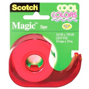 SCOTCH Handabroller Cool Colours inklusive 1 Rolle SCOTCH Klebeband Magic farbig sortiert