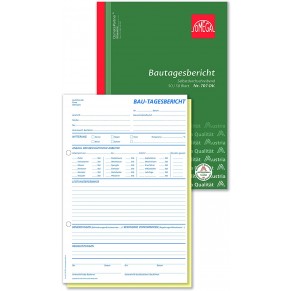 OMEGA Bautagesbericht 707OK DIN A4 2x 50 Blatt selbstdurchschreibend