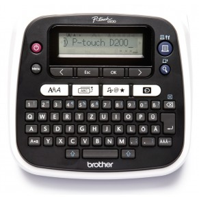 BROTHER Tisch-Beschriftungsgerät P-Touch D200BW 2 Zeilen