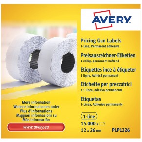 AVERY ZWECKFORM Preisetiketten PLP1226 10 Rollen 26 x 12 mm weiß