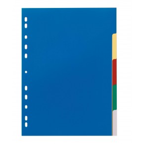 DURABLE Register 6730 DIN A4 5-teilig PP blank bunt