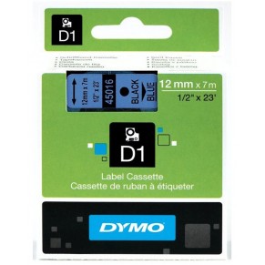 DYMO Beschriftungsband 45016 12 mm x 7 m schwarz/blau