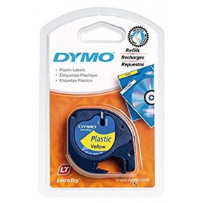 DYMO Letra-Band S0721620 12 mm x 4 ml schwarz auf gelb