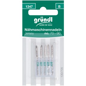 GRÜNDL Nähmaschinennadeln 1347 5 Stück Jersey No. 70 - 80 - 90