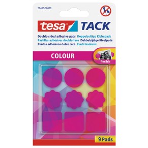 TESA Klebepads 59406 Tack 9 Stück pink