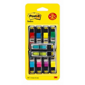 POST-IT® Index Mini 683-VAD1 10 Stück im Spender 11,9 x 43,2 mm farbig sortiert