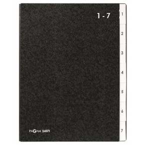 PAGNA Pultordner 24071 A4 7-teilig 1-7 schwarz