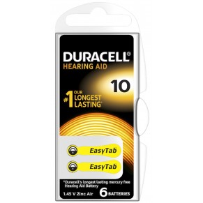 DURACELL Knopfzelle DA10 6 Stück für Hörgeräte