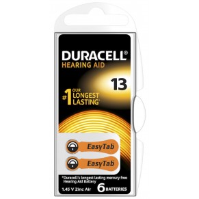 DURACELL Knopfzelle DA13 6 Stück für Hörgeräte