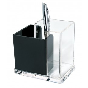WEDO Schreibtischbutler 606001 Acryl Exklusiv glasklar/schwarz