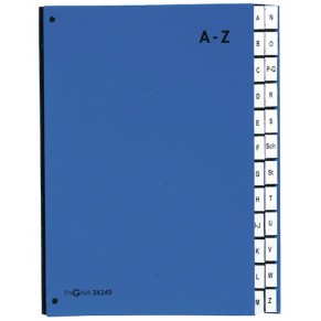 PAGNA Pultordner 24249 A4 24 Fächer A-Z blau