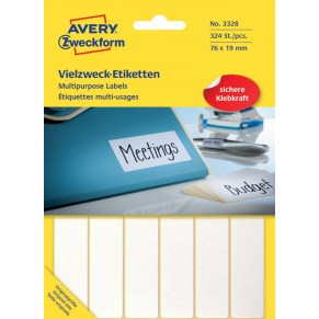 AVERY ZWECKFORM Vielzwecketiketten 3328 324 Stück 76 x 19 mm weiß