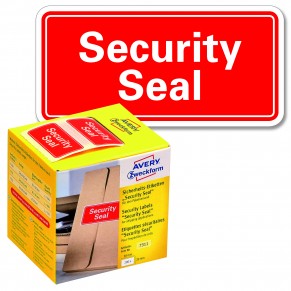 AVERY ZWECKFORM Sicherheitssiegel 7311 200 Etiketten „Security Seal“ 38 x 20 mm rot