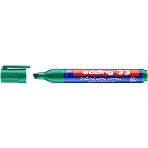 EDDING Brillant-Papiermarker 33 mit Keilspitze permanent 1-5 mm grün