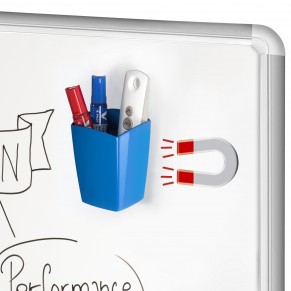 CEP Stifteköcher mit 2 Fächern magnetisch blau