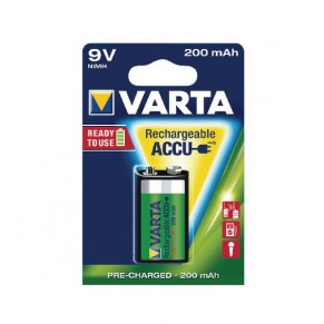 VARTA Batterie Recharge Accu Power 1 Stück 9V E-Block 200 mAh