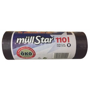 MÜLLSTAR Müllsäcke 10 Stück 110 Liter schwarz