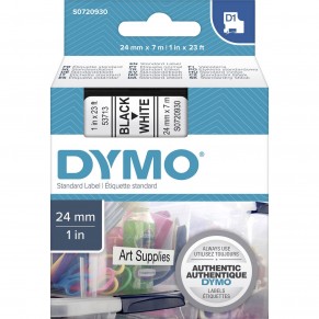 DYMO Schriftband D1 24 mm schwarz auf weiß