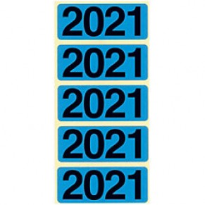 BENE Jahresschild 92021 100 Stück "2021" selbstklebend blau