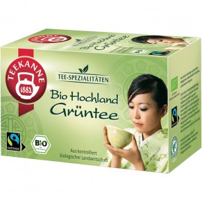 TEEKANNE Grüntee Bio Hochland Fairtrade 20 Beutel à 1,75 g