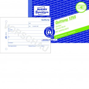 AVERY Zweckform Quittung Recycling DIN A6 quer 100 Blatt mit Blaupapier