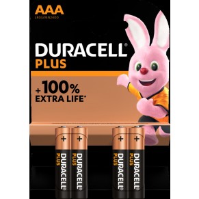 DURACELL PLUS Batterie 4 Stück AAA 2400/LR03