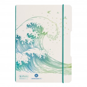 HERLITZ Notizheft my.book flex GREENline Welle DIN A5 40 Blatt punktiert/dotted 80 g/m² weiß