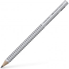 FABER-CASTELL Bleistift Jumbo Grip 1 Stück B silber