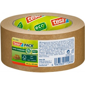 TESA Papierklebeband ecoLogo Standard 1 Rolle Papier 50 mm x 50 m braun