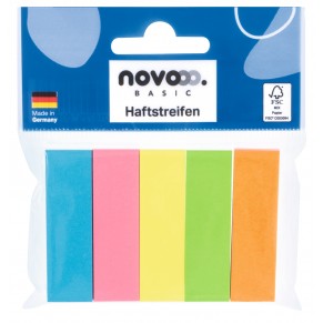 NOVOOO BASIC Pagemarker 5 Blöcke à 100 Blatt farbig sortiert