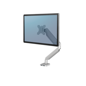 FELLOWES Einzelmonitorarm Platinum bis 32" mit 2 USB-Ports silber