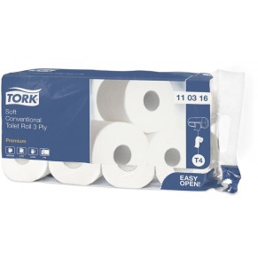 TORK Toilettenpapier 110316 72 Rollen 3-lagig weiß