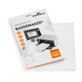 DURABLE Einsteckschilder Badgemaker® 80 Stück DIN A6 weiß