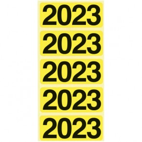 BENE Jahresschild 92023 100 Stück "2023" selbstklebend gelb