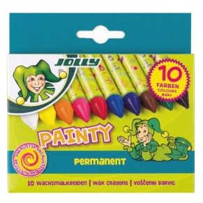 JOLLY Wachsmalkreiden Painty 10 Stück farbig sortiert