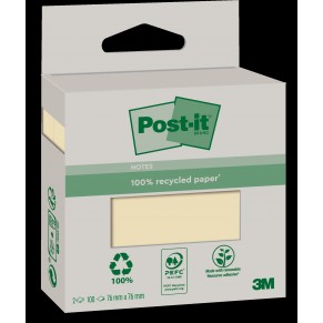 POST-IT® Haftnotizen Recycling 6820R-2Y 2 Blöcke à 100 Blatt 76 x 76 mm gelb