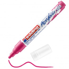 EDDING Acrylmarker 5100 mit Rundspitze 2-3 mm (M) permanent telemagenta