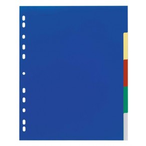 DURABLE Register 673727 DIN A4 5-teilig PP blank bunt